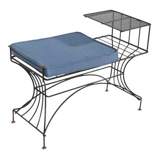 Mid Century Wire Gossip Bench After Weinberg Risley Umanoff C 1950's For Sale