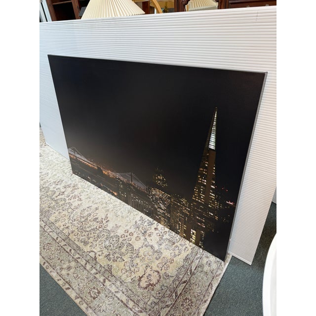 Realism San Francisco Transamerica + Bay Bridge Stretch Canvas Photograph For Sale - Image 3 of 12