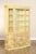 High Quality American Made Vintage Chinoiserie Decorated Yellow Lacquer Breakfront Bookcase with Three Glazed Doors...