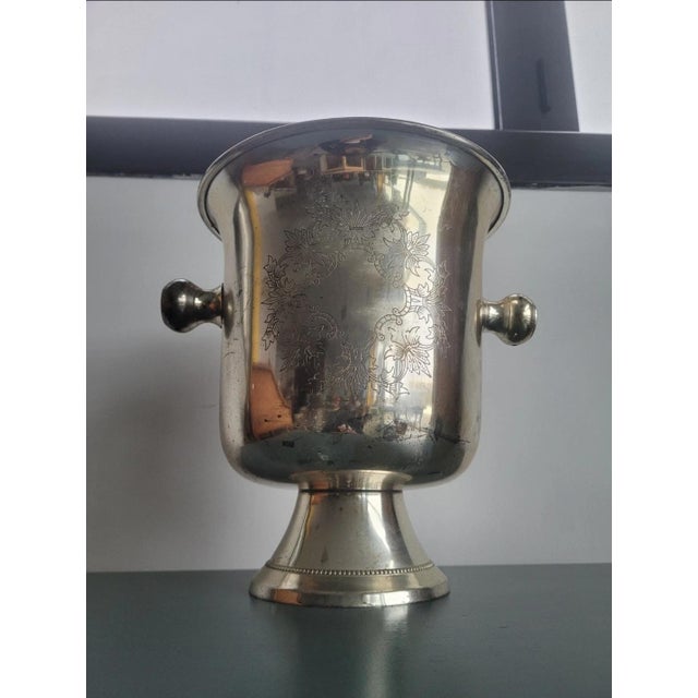 Antique Chiseled Sheffield Ice Bucket, 1950s For Sale - Image 10 of 10