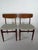 Elegant pair of Danish dining chairs from the 1960s, crafted from teak and featuring a light, timeless form characteristic...