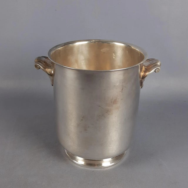 Vintage Art Deco Silver-Plated Gallia Ice Bucket from Christofle, 1960s For Sale - Image 3 of 11