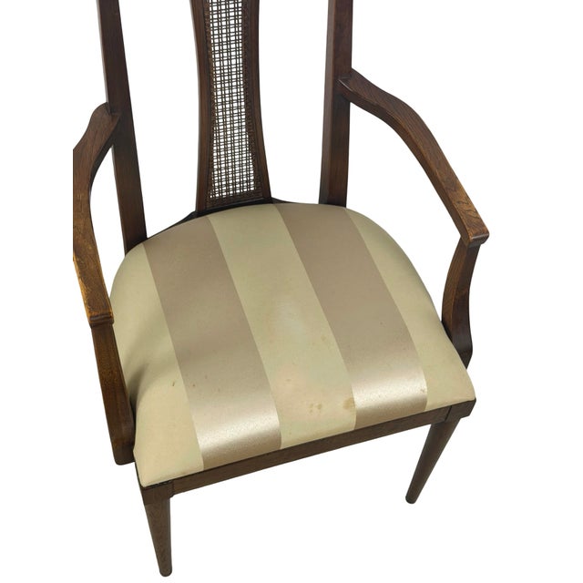Pair of Mid-Century High-Back Cane Dining Armchairs, Stamped Denmark For Sale - Image 16 of 18