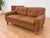 Mid-Century Modern Scandinavian Two-Seater Cognac Leather Sofa, 1960s For Sale - Image 4 of 11