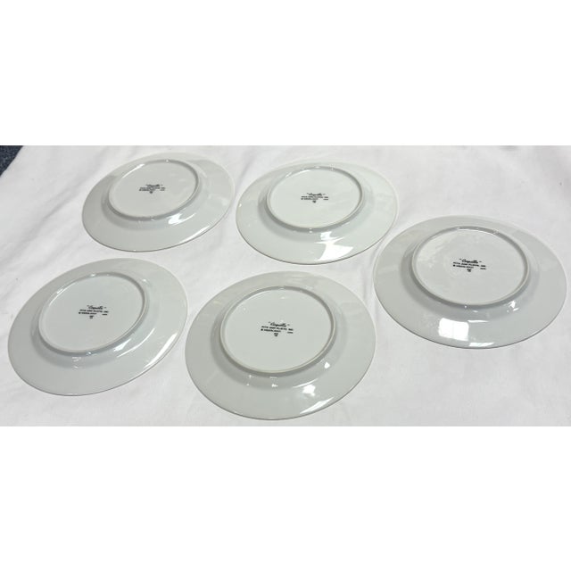 Vintage Fitz & Floyd Japan 'Coquille' Ceramic Salad Plates- Set of 5 For Sale - Image 11 of 13