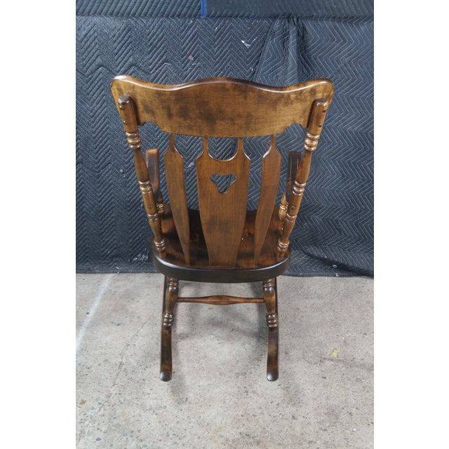 Brown Late 19th Century S Bent Brothers Colonial Maple American Eagle Bicentennial Rocking Chair Rocker For Sale - Image 8 of 14