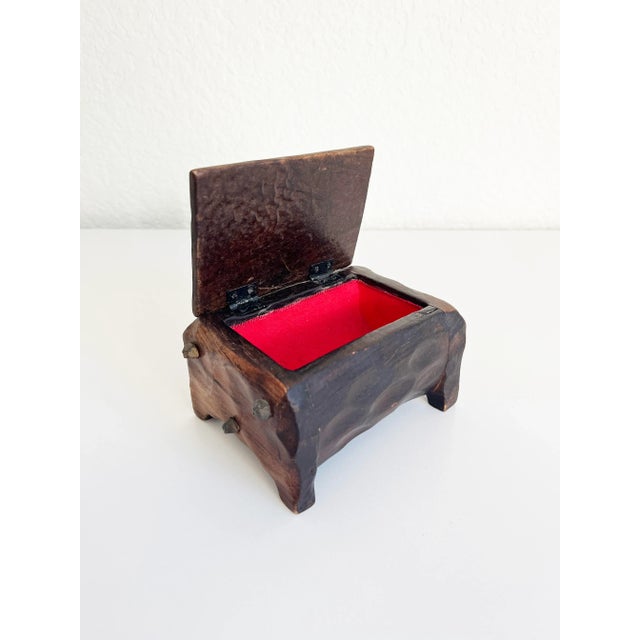 Brown 1970s Spanish Revival Wood Box For Sale - Image 8 of 9