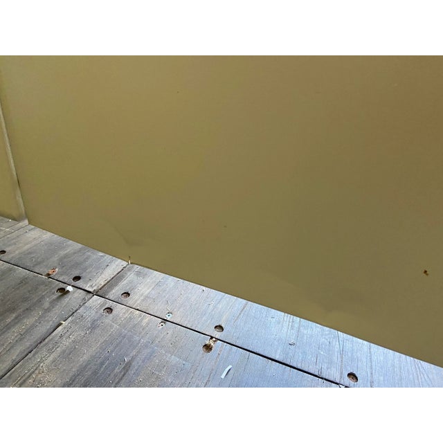 1940s Vintage Mid Century Modern Metal Tanker Desk For Sale - Image 10 of 13