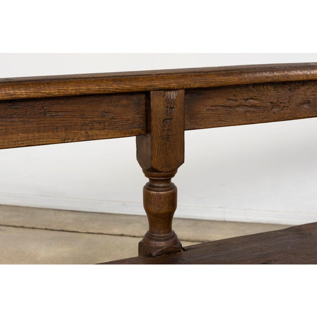 Mid 19th Century French Provincial Oak Hall Bench For Sale - Image 16 of 18