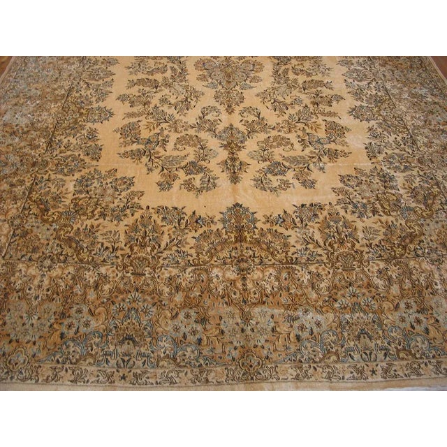 Antique Persian Kerman rug. Size: 10'8" x 22'0".