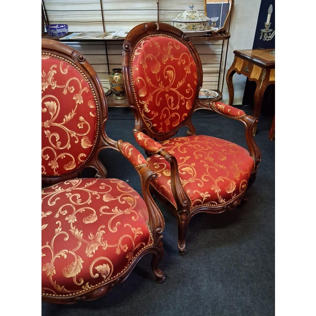 Antique Louis-Philippe Mahogany Chairs, 1800s, Set of 2 For Sale - Image 6 of 7