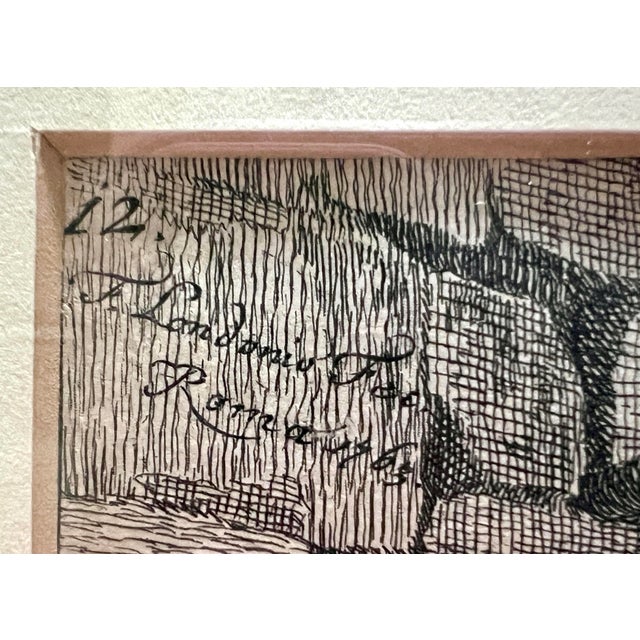 Antique Italian Pastoral Scenes 1762-1763 by Francesco Londonio, Milan, Italy Set of Six Giltwood Framed, 12 Original Period Prints For Sale - Image 15 of 18