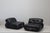"Soriana" lounge chairs by Afra & Tobia Scarpa for Cassina, in leather and metal, 1969, set of two. Although technically...
