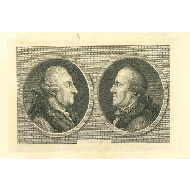 The physiognomy - Profile of Men is an original etching artwork realized by Thomas Holloway for Johann Caspar Lavater's...