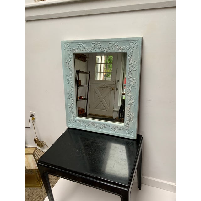 Mid 19th Century Swedish Mirror With Floral and Swag Carved Frame For Sale - Image 9 of 10