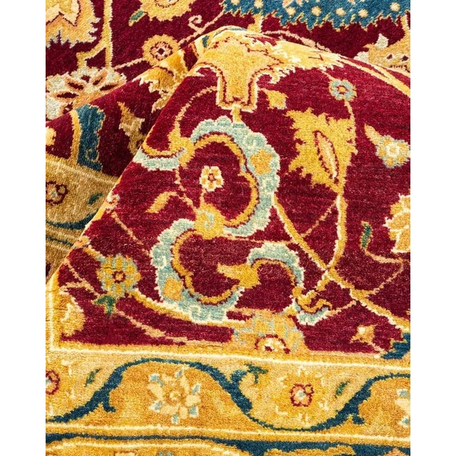 Textile Mogul Collection Hand-Knotted Area Rug - Red 8' 0" x 10' 2" For Sale - Image 7 of 9