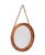 Mid-Century Modern Round Pine Wall Mirror by Uno & Östen Kristiansson, Sweden, 1960s For Sale - Image 3 of 9