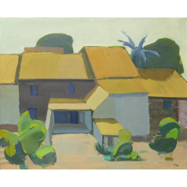 Tage nilsson – “spanish house in marbella” – oil on canvas – monogram signed tn – approx. 64 × 79 cm / 25.2 × 31.1 in...