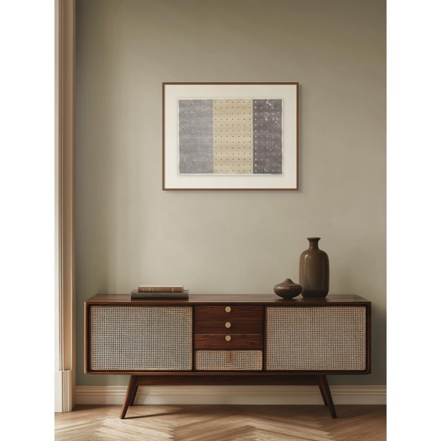 Abstract Contemporary Abstract Watercolour on Paper "Trois Bandes" by Jérémie Iordanoff For Sale - Image 3 of 8