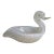 Vintage MCM Murano Art Glass Swan Figurine Bowl Candy Dish W Gold Flecks For Sale