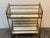 Brass Brass Bar Cart With Mirrored Shelves For Sale - Image 8 of 12