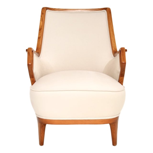 Vintage Swedish Elm Armchair, 1960s For Sale