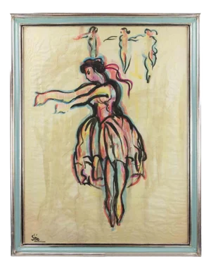 Sirio Pellegrini, Ballerina, Watercolor, 1960s