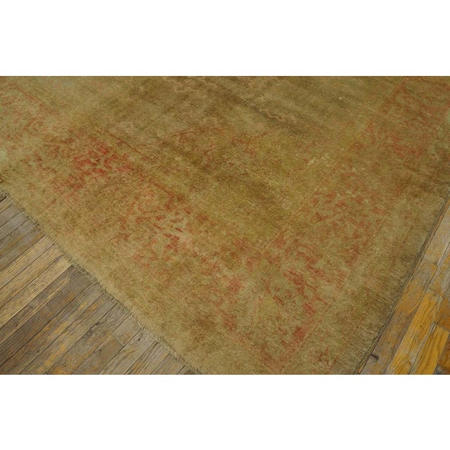Fantastic Combination of Soft Color Allover Design Antique Turkish Decorative Oushak Rug For Sale - Image 11 of 14