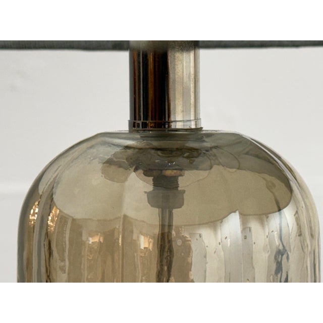 Silver Bassett Furniture Gable Glass Table Lamp For Sale - Image 8 of 12