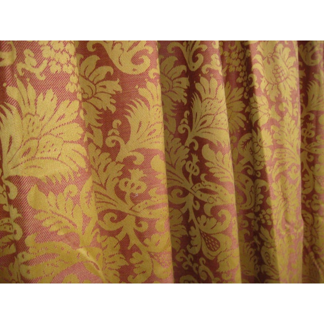 1980s Napoleon III Style Burgundy Gold Pair of Curtains For Sale - Image 4 of 9