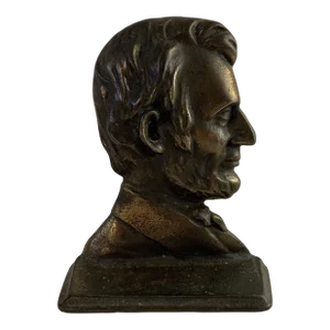 Antique Late 19th Century Bronze Lincoln Doorstop