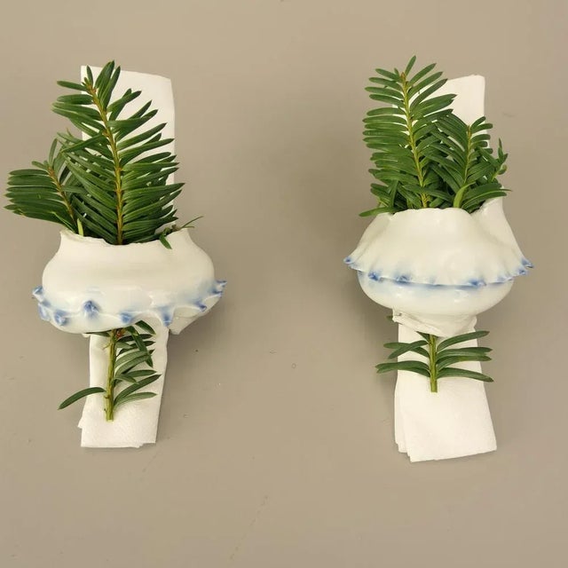 Porcelain Napkin Rings, Japan, Set of 2 For Sale - Image 6 of 8