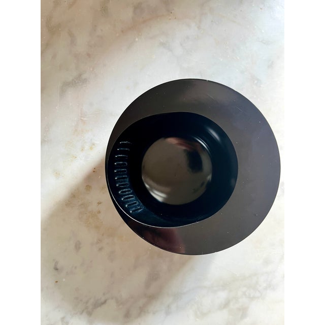 Plastic Vintage Italian Modernist Black Borneo Ashtray by Enzo Mari for Danese Milano, 1967 For Sale - Image 7 of 9