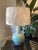 Late 20th Century Late 20th Century Celadon Embossed Dragon Porcelain Table Lamp, Newly Rewired With Custom Linen Drum Shade For Sale - Image 5 of 7