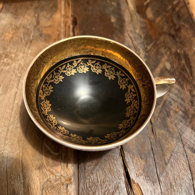 Vintage Bavarian Demitasse Espresso Cup & Saucer, Turkish Coffee Cup For Sale - Image 9 of 12