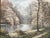 This is an original oil landscape painting called Path of Gold by Glenn P. Bastyan. It appears to be very old, likely mid...