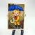 Mid-Century Modern Large Vintage Tapestry of Cartoon Girl in Frame, 1970s For Sale - Image 3 of 11