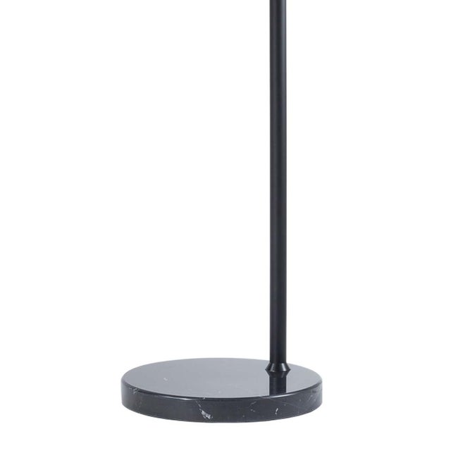 2020s Luna Bella Arc Floor Lamp - 92", Antique Nickel, Matte Black/Silver Leaf Shade, Marble Base, Dimmer Switch For Sale - Image 5 of 13