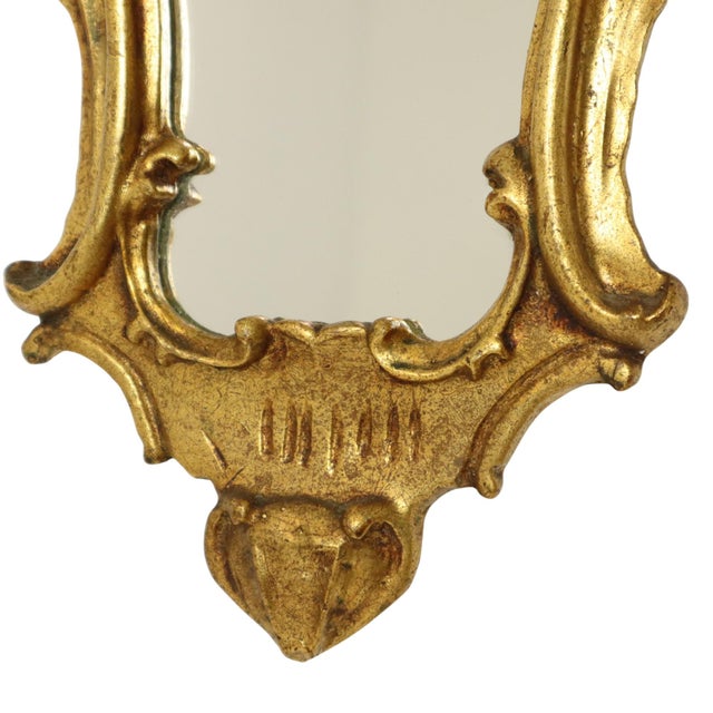 Baroque Style Gilt Crested Mirror, 1950s For Sale - Image 4 of 15
