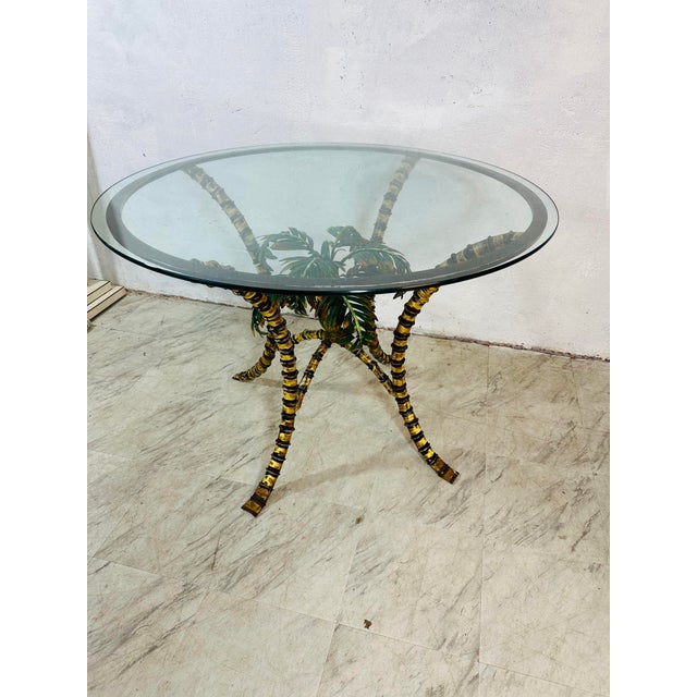 Vintage Coastal Palm Tree Dining Table For Sale In Charleston - Image 6 of 8
