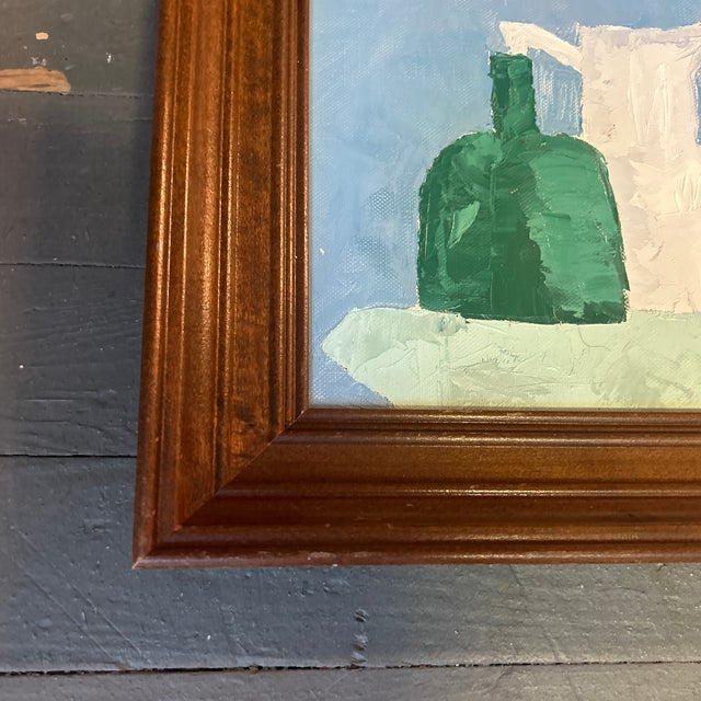 Abstract 1970’s Abstract Modernist Assorted Vases Still Life Painting For Sale - Image 3 of 4