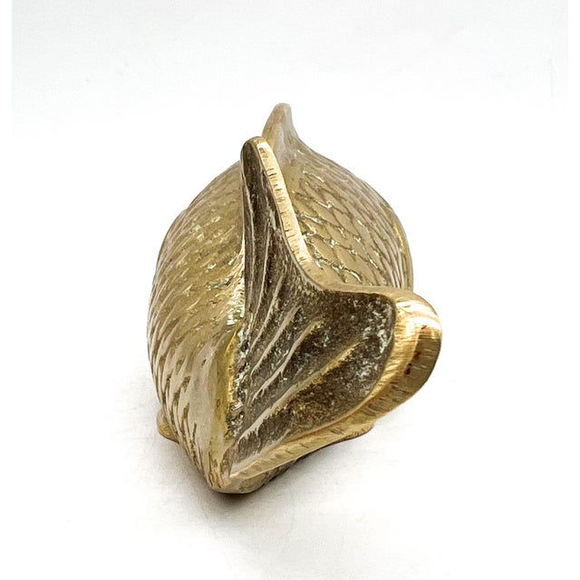 Brass Vintage Solid Brass Fish Wall Pocket Figurine – Hollywood Regency / Coastal For Sale - Image 8 of 8
