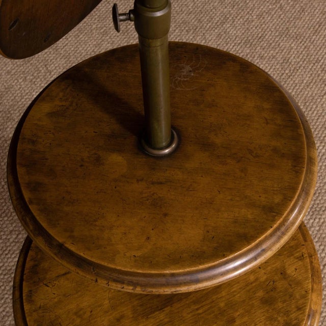 Antique Edwardian Walnut and Glass Shaving Stand For Sale - Image 9 of 18
