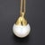 18k Yellow Gold Pearl Pendant & Chain For Sale - Image 4 of 5