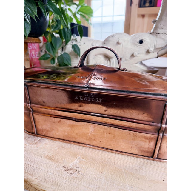 Antique Duparquet Copper Fish Poacher Stamped “Js Newport” For Sale In New York - Image 6 of 12