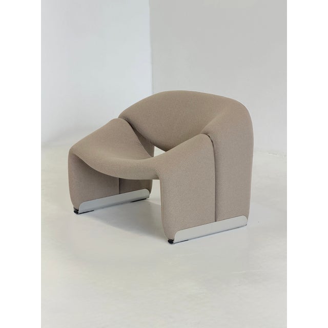 Beige Groovy F598 M-Chair in Beige Bouclé by Pierre Paulin for Artifort, 1970s For Sale - Image 8 of 11