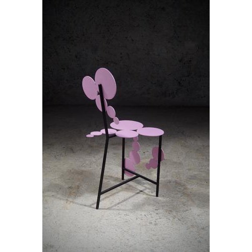Contemporary Japanese Spring Chair in Steel by Frederic Gaillard For Sale - Image 3 of 8