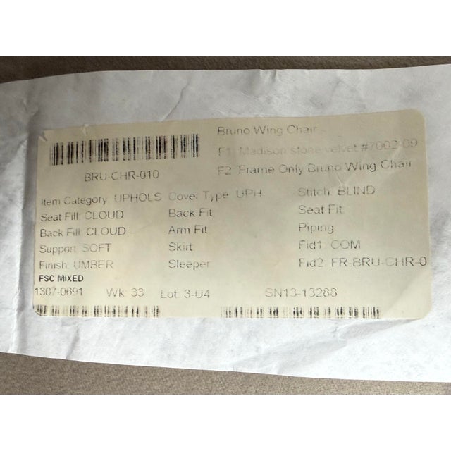 Textile Cisco Brothers Bruno Velvet Wingback Chairs, Pair For Sale - Image 7 of 12