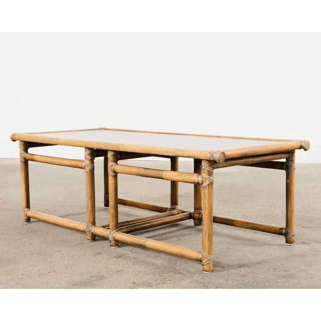 McGuire Organic Modern Rattan Living Room Suite For Sale - Image 11 of 12