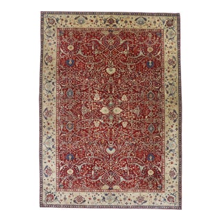 Vintage Indian Agra Rug - 10'02 x 14'02 For Sale